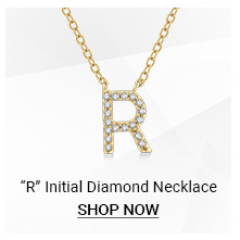 R Initial Diamond Necklace