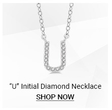 U Initial Diamond Necklace