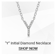 Y Initial Diamond Necklace