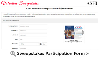 Sweepstakes Participation Form